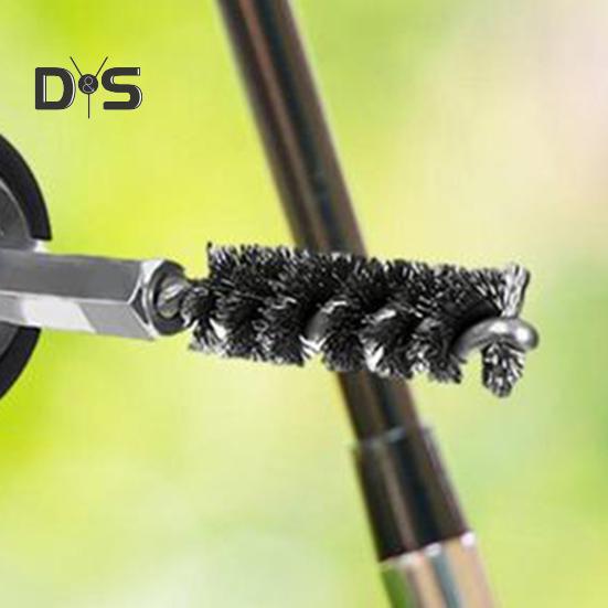 1/2 ks Golfové hole Kartáč na hadici na hlavu Nerezová ocel Kartáč na golfové hole Čisticí nástroj Golfový hřídel Kroucený drátěný vrtací kartáč