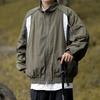 Japanese Men's Y2k Tracksuit Grey Blazer Bomber Varsity Jacket Coat Streetwear Pilot For Men Korean Clothes Style 2023 Techwear