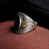 New Men's Two-color Ring, Creative Indian Avatar Personalized Punk Jewelry