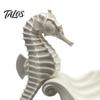 Necklace Bracelet Holder 3D Printed Seahorse Shell Jewelry Tray for Rings Necklaces Bracelets, Ocean Creative Gifts Lovers Style Desktop Organizer,
