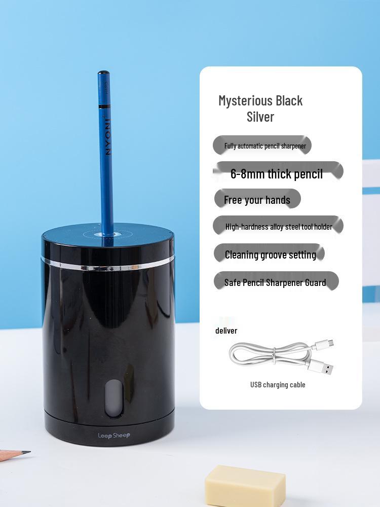 Compact Rechargeable Electric Pencil Sharpener for Elementary Students