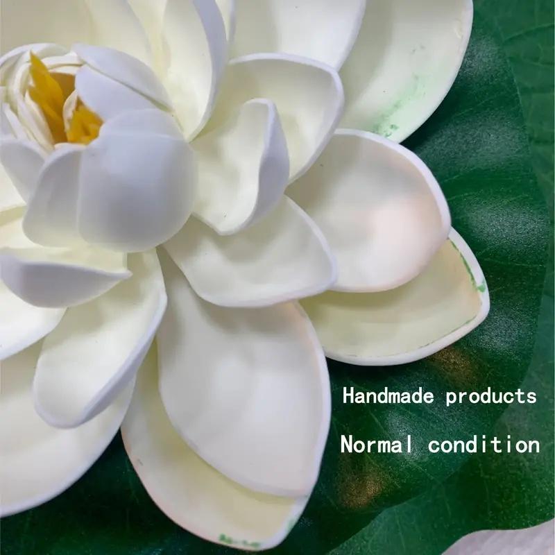 9pcs Artificial Lotus Flowers with Lily Pads, Floating Foam Plastic Lotus Plant Set - Ponds, Gardens, Pool Wedding Decorations