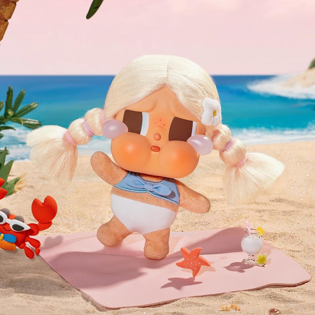 POP MART CRYBABY Vacation Mode On Series Plush Pendant [1 Piece] Pop Mart Gacha Gacha Blind Box Figure Plastic Model Premium Toy Soft Vinyl Original C