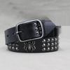 2024 Original Design Punk Leather Belt with Spider Spike Rivet and D-ring Buckle