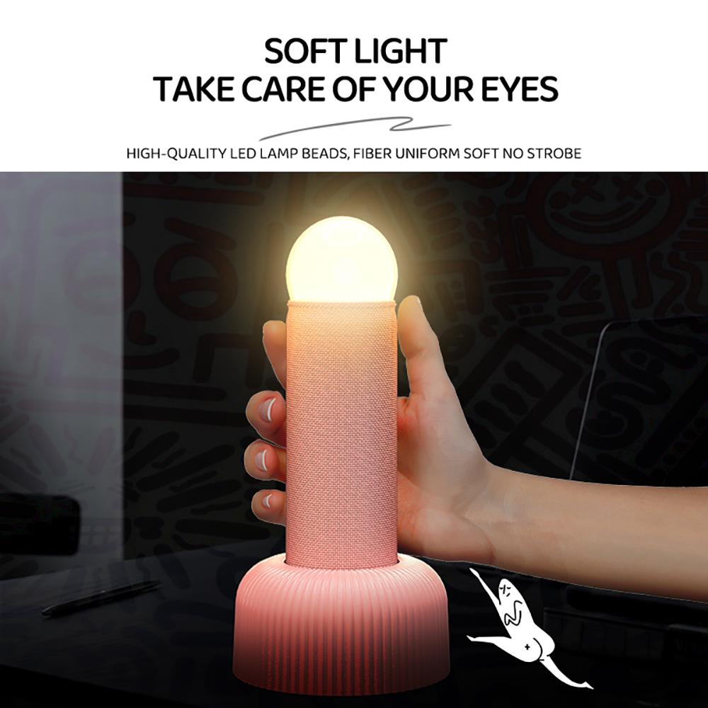 Interest Handheld Night Light Creative LED Sleeping Lamp Original Design Unique Switching Method Has a Base for Placing On Table