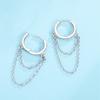 barbie Earrings Original Design Double Chain Earrings, High-end Temperament, Ins Style and Exquisite Love, 925 Silver Synthetic Cubic ZJYES-YS-212