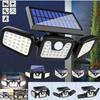 74LED Solar Wall Lights Human Body Sensing Fence Solar Lamp Motion Sensor Light  Streetlights