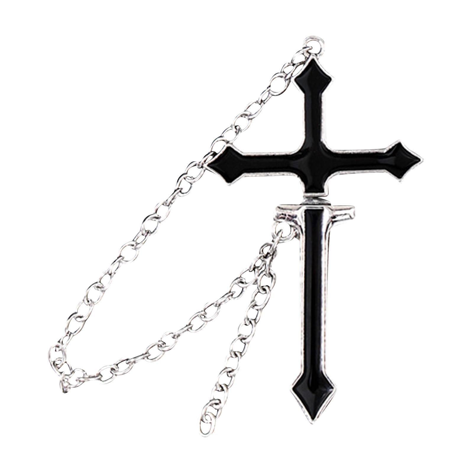 

Модный, Безразличный, Гавань Ветра, Капающее Масло, Крутой И Красивый Прыжок, Преувеличенный Крест, Цепной Пирсинг, Ногти в Ушах, Серьги One Size чёрный