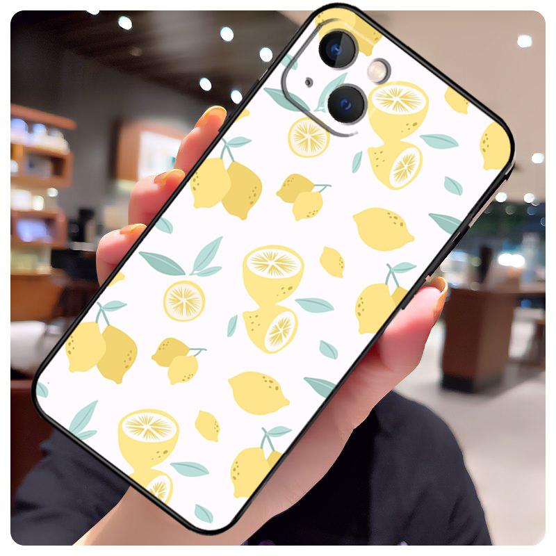 Fruit Lemon Case For iPhone 16 Pro Max 14 13 12 11 15 17 Pro Max mini 15 16 Plus 16e 17 Air Phone Cover