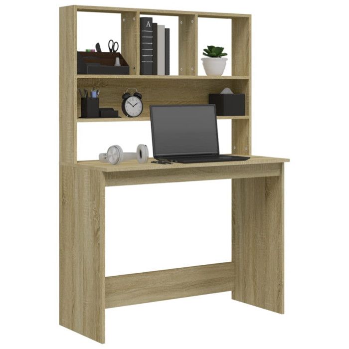 VidaXL Desk with Shelves Sonoma Oak 102x45x148 Cm 823003