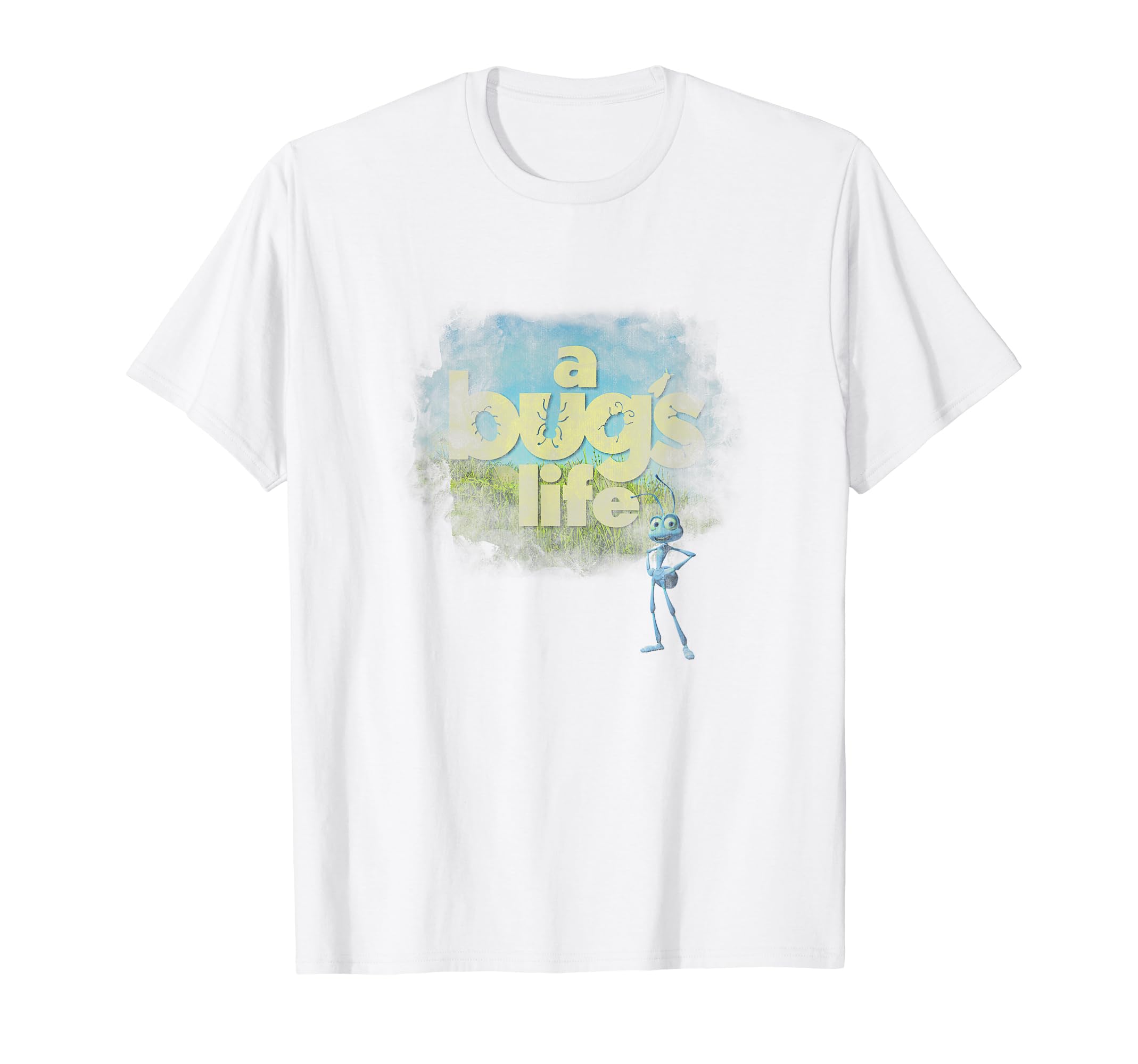 

Disney Pixar A Bug s Life Classic Iconic Distressed Logo T-Shirt