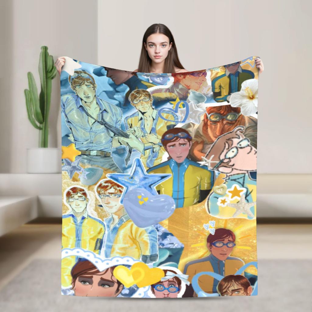 Dispatch Game Invisigal Robert Robertson Throw Blanket for Couch Fuzzy Soft Plush Blanket 50x60 Inch Multiple Sizes Bedspread