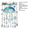 Birthday Gifts for Friends Ocean-Themed Crystal Wind Chime, Stained Acrylic Jellyfish Seahorse Pufferfish Hanging Suncatcher Unique Marine Style