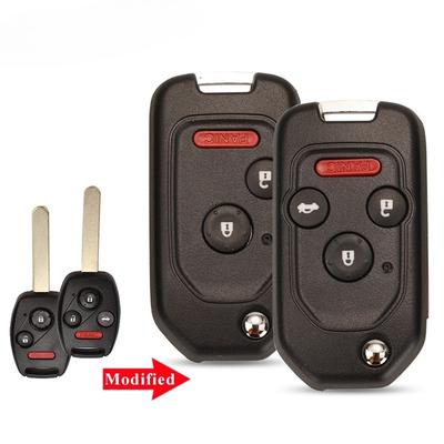 2/3/4BTN Modified Filp Remote Key Shell Fob Case For Honda Fit CRV Civic Insight Ridgeline HRV Jazz ACCORD 2003-2013