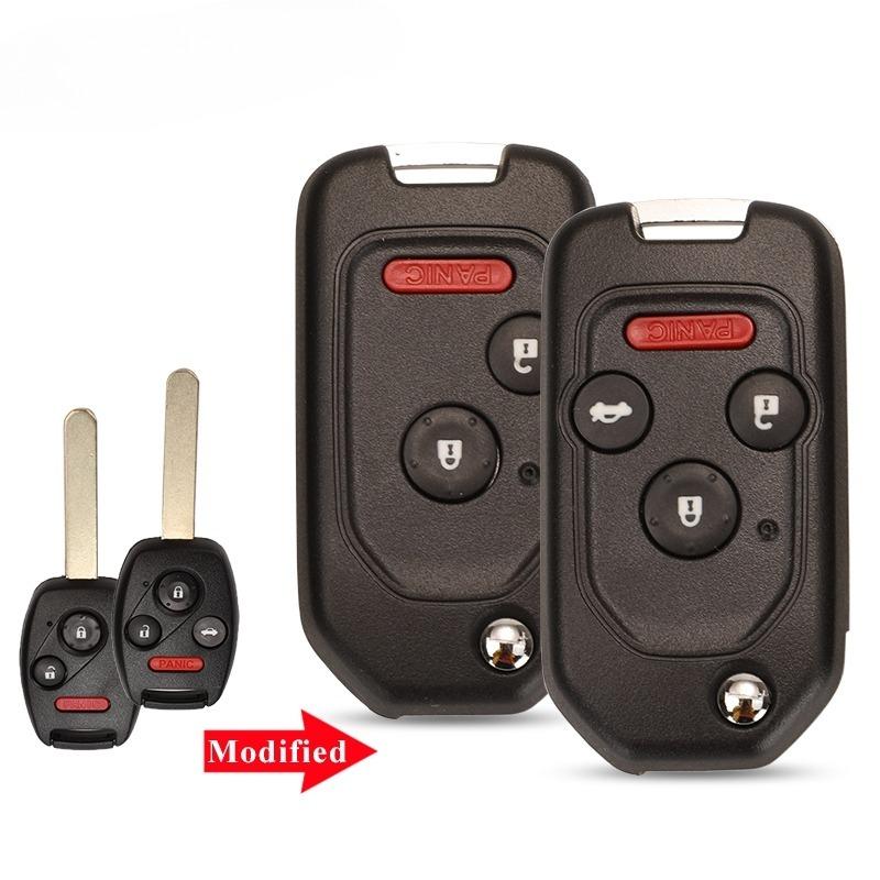 

2/3/4BTN Modified Filp Remote Key Shell Fob Case для Honda Fit CRV Civic Insight Ridgeline HRV Jazz ACCORD 2003-2013