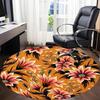 1PC Floral Pattern Chair Carpet for Office Non-Slip, Lightweight, Machine Washable Rug for Office, Sleeping, Room - Holiday Decoryy251009087