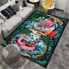 Summer Flamingo and Pirate Skeleton Tropical Cartoon Carpet Design Suitable for Use As an Anti-slip for Living Room Bedroom Sofas