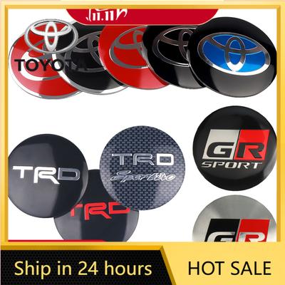 Toyota 2026 Nieuwe Naafdoppen 4 Stuks 60MM Auto Wielnaafdoppen Badge Bandvelg Covers Toyota TRD Corolla Avalon Auto Sticker