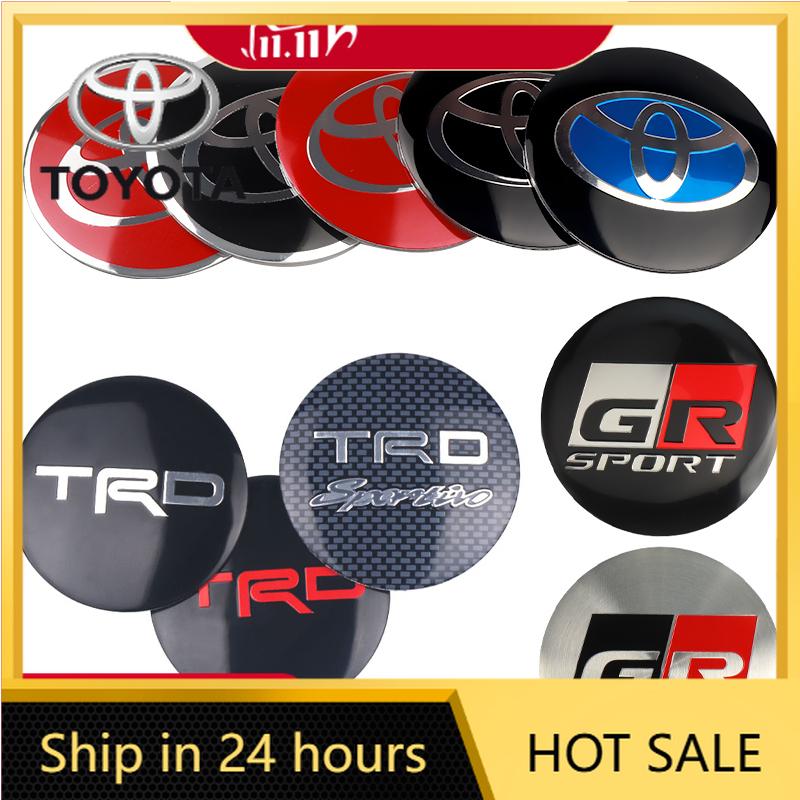 Toyota 2026 New Hub Caps 4Pcs 60MM Car Wheel Center Hub Caps Badge Tire Rim Covers Toyota TRD Corolla Avalon Car Sticker