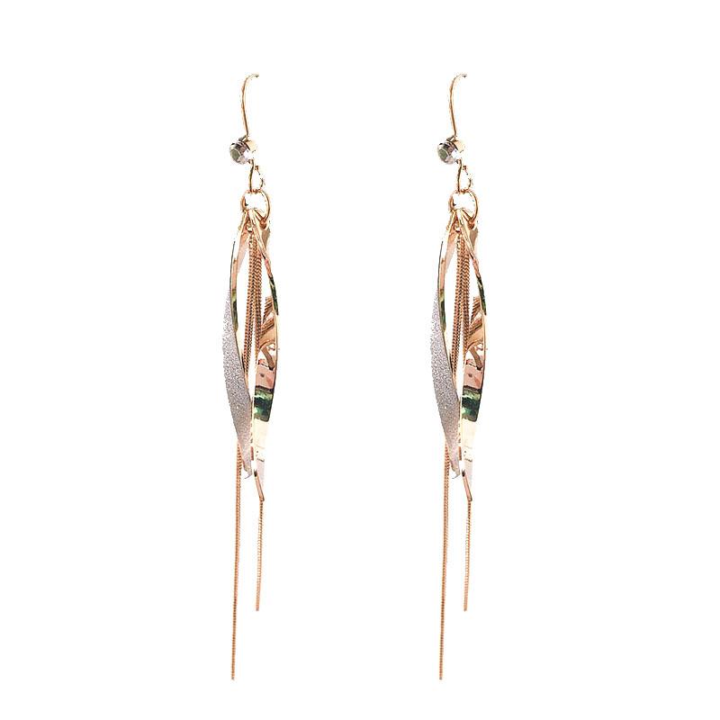 Super Fairy Sequin Earrings with Movable Hooks, New Trendy Face Slimming and Long Style, Elegant Tassel Earrings