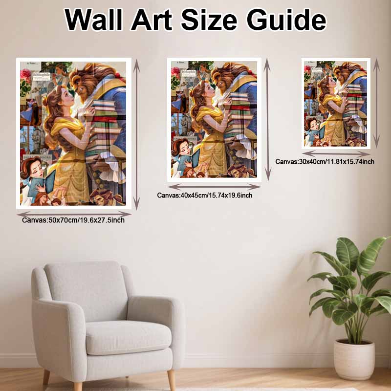 Disney Diamond Painting Kit Beauty and the Beast Scene Home Decor Craft Perfect Gift Idea Diamond Art