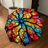 1PC Stained Glass ArtworkAutomatic Open/Close Umbrella with Windproof, 8-Rib Sturdy Canopy, Durable Ribs, Fashionable Design1272A