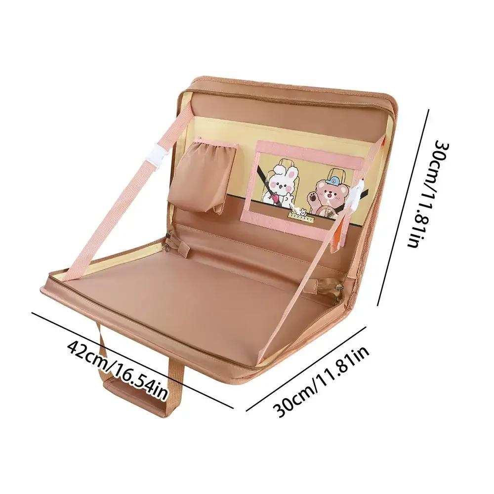 Car Steering Wheel Tray Portable Folding Auto Seat Back Small Table Eat Work Car Steering Wheel Dining Table Coffee Tray Board