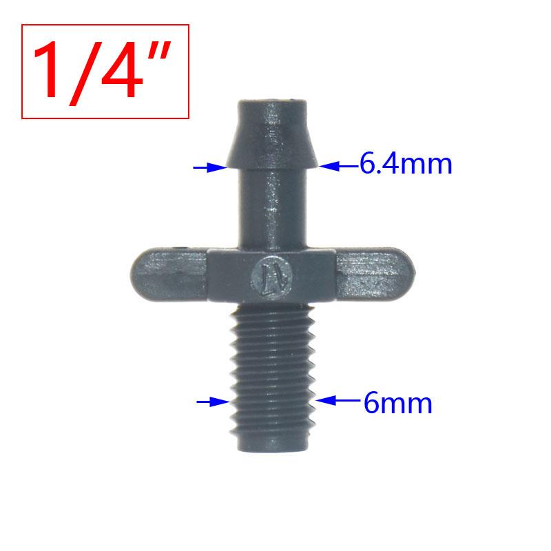 50pcs 1/4'' 1/8'' 6mm Garden Water Connector Elbow End Plug Straight Barb For Garden Hose Irrigation System