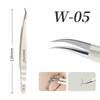 ANNAFRIS Stainless Steel High Precision False Eyelash Tweezers Straight Curved Pointed Tip Tweezers Lash Extension Makeup Tools