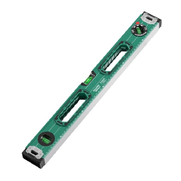 12in/24in Aluminum Ruler Strong Magnetic Ruler 45/90/180 Degree Bubble Measureing Ruler Ruler Tool