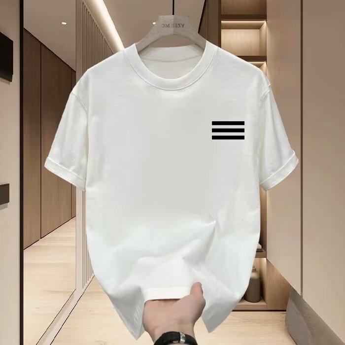 American Trendy Brand Pure Cotton Men'S Printed Short-Sleeved T-Shirt Trendy Men'S And Women'S Versatile Round Neck T-Shirt Men'S