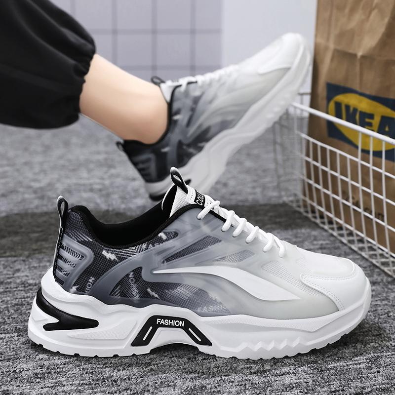 2024 Zapatos de suela exterior transpirables de malla cómodos y de moda Venta caliente de verano Zapatos casuales para hombre Zapatillas transpirables de suela gruesa