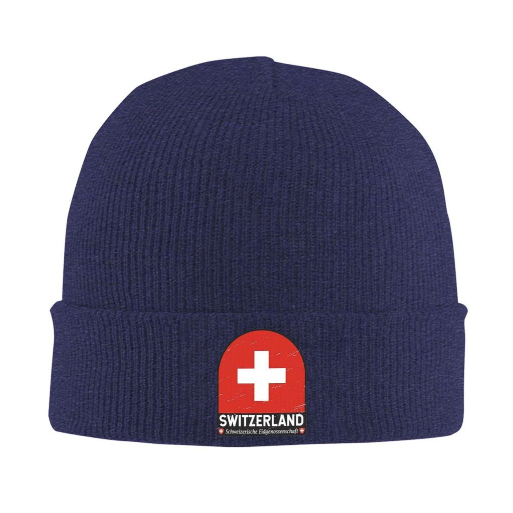 Coat Of Arms Of Switzerland Flag Warm Knitted Cap Winter Knit Bonnet Hat Skullies Beanies Hip Hop Caps for Unisex