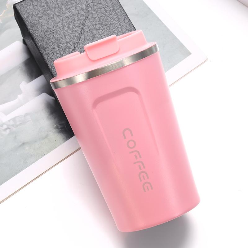 1Pc New Creative 304 Stainless Steel Coffee Cup Light Luxury High-end Office Double-layer Portable High-value Coffee Cup