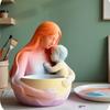 Mother Embraces Child Candle Cup Silicone Mold DIY Plant Small Flower Pot Gypsum Ceramic Mold