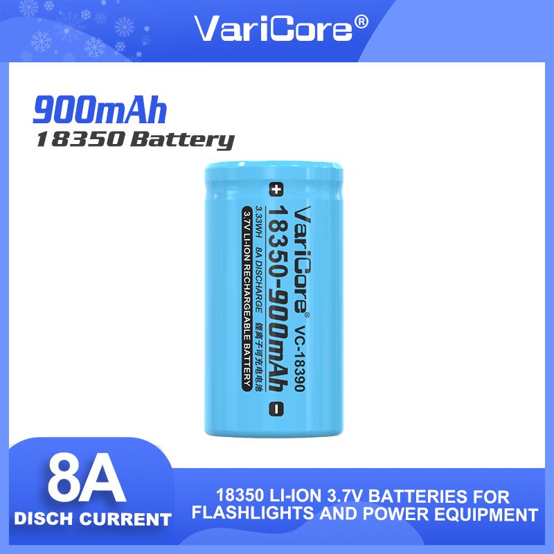 

VariCore-Model 18350 large capacity 900mAh lithium battery (flat head)/rechargeable/tool battery/power battery/3.7V voltage VC-18390*1