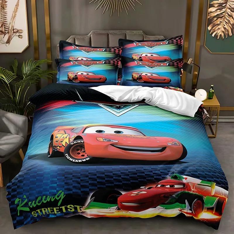 Cartoon Autos Bettwäsche Set Lightning McQueen Bettbezug Jungen Bettwäsche Bettwäsche Geschenk für Kinder
