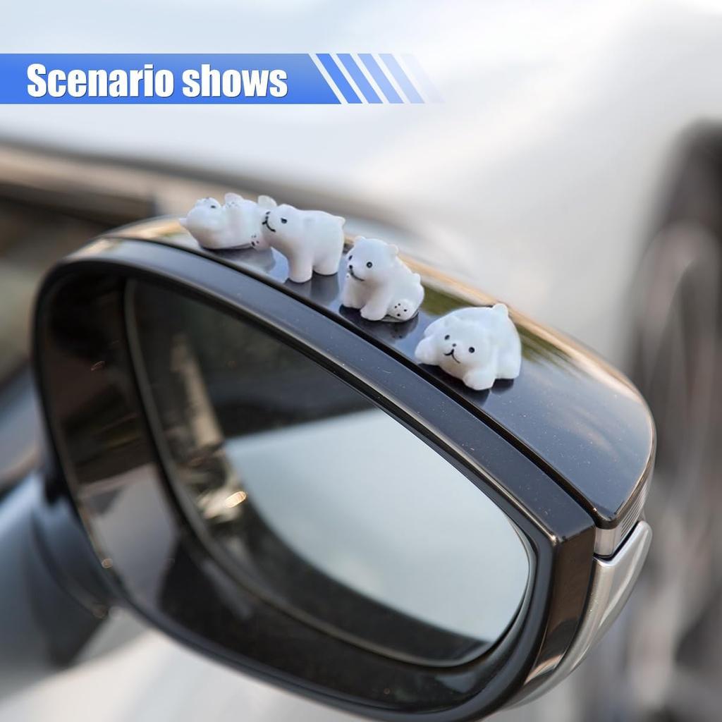Polar Bear Car Rearview Mirror Accessories, Dashboard Car Ornament, Cute Funny Animal Decoration Presents, Auto Rearview Mirror Interior Accessories