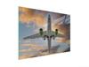 GLAS-SCHNEIDEBRETT 30x22 FLUGZEUG