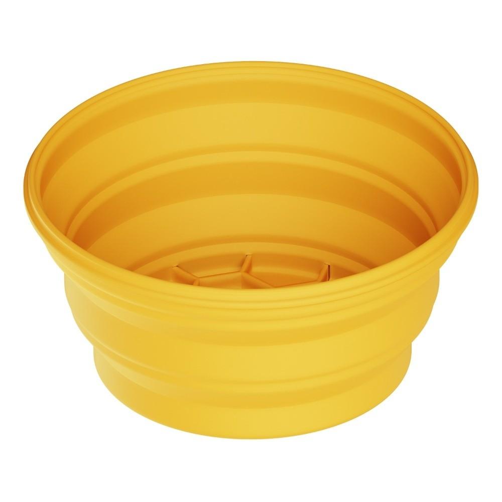 

New Foldable Face Ice Bath Bowl Built-in Ice Tray Silicone Skincare Washbasin Cold with Lid Portable Ice Basin Beauty Tools жовтий