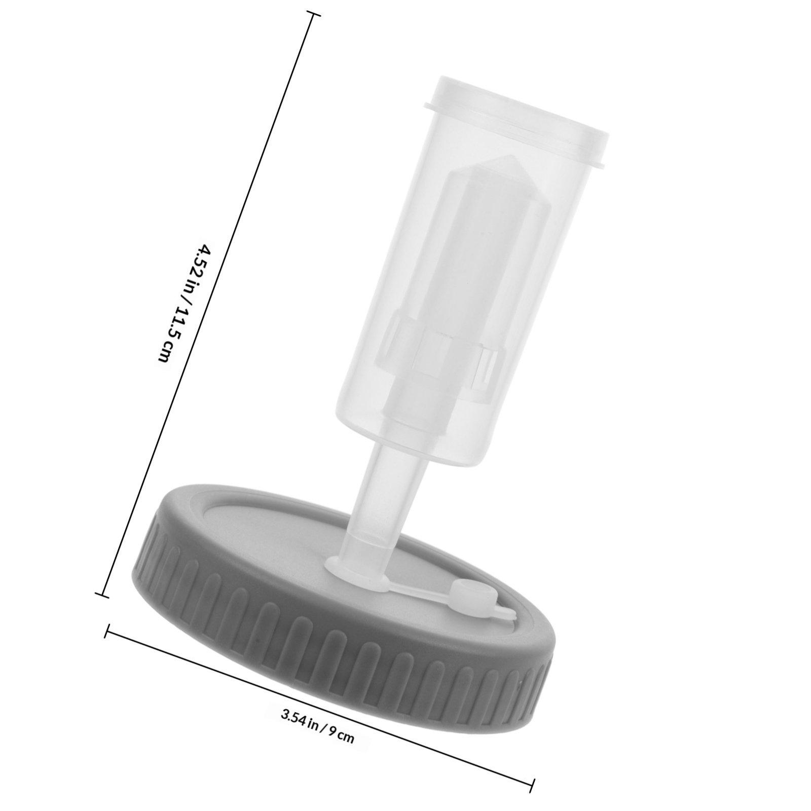 

Jar Lid with One-Way Exhaust Valve for Wide Mouth Jars Leak Proof Fermentation Cover Mason Jar Seal Replacement Lid серый