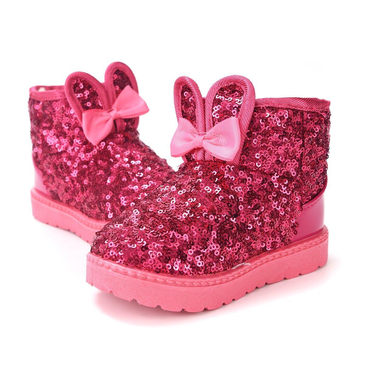 

2024 Autumn Botas Child Shoes Actiskid Winter Boots for Children Snow Boots Fashion Girl Sneakers Lovely Rabbit Cartoon Shoes 21insole13cm
