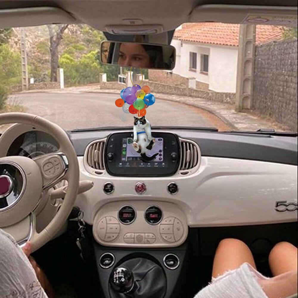 

1/3/5PCS Rearview Mirror Pendant Cat Pattern Lovely With Hanging Chain Acrylic Home Furnishing Cartoon Ornaments Unique