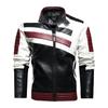 Autumn and winter boys leather jacket large size men's jacket velvet thin locomotive fat jacket