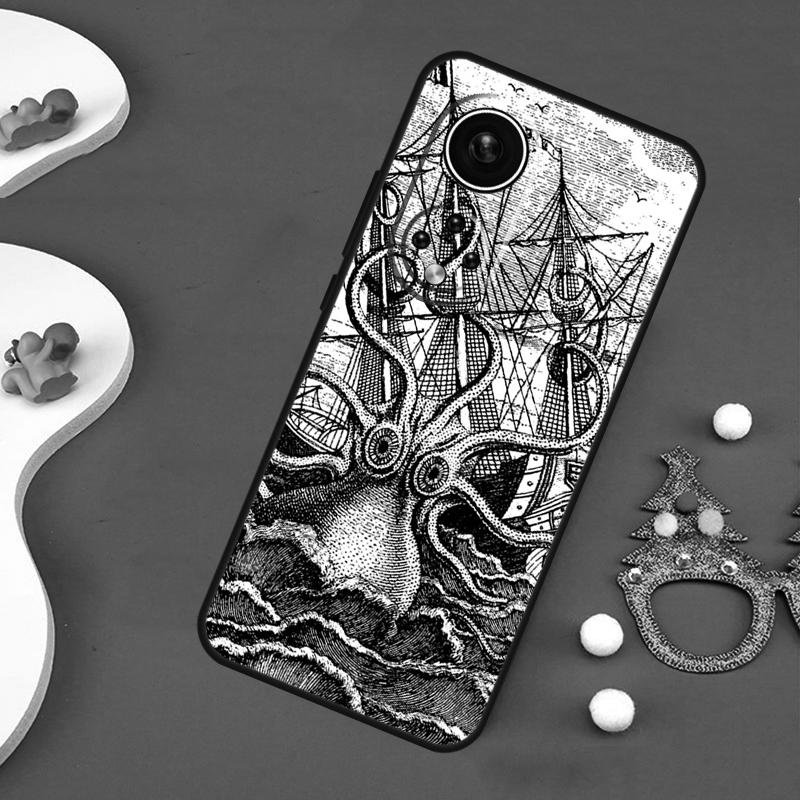 

Marine Life Ocean Octopus Case For Honor Magic 7 Pro 6 5 50 70 90 200 Lite X9b X9a X8a X8b X7a X6a X8 X9 X9c Cover Honor 200