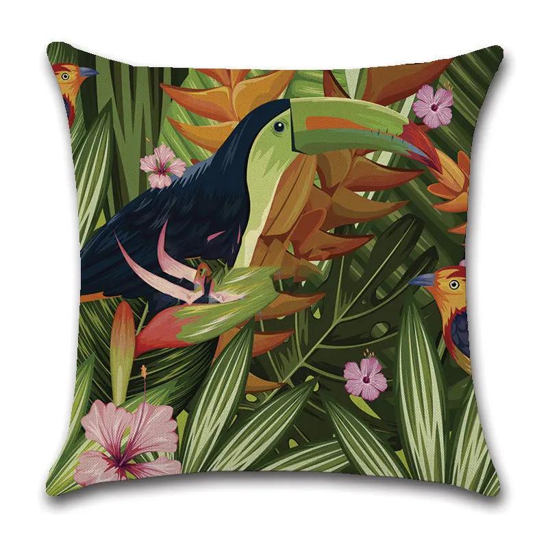 Rose Flower Butterfly Printing Cotton Linen Pillowcase Modern Living Room Decorative Sofa Cushion Cover Home Pillow Cover