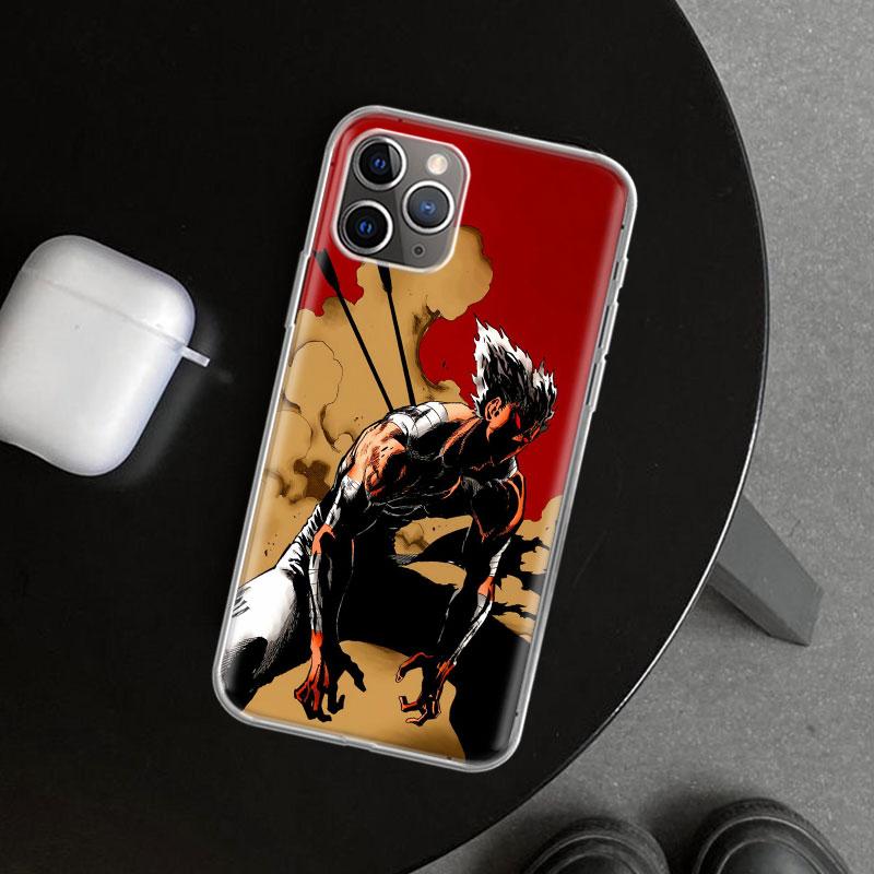 One P-Punch-Man Garou Phone Case Cover for iPhone 11 12 13 Mini 14 15 Plus 16 Pro Max 17 Air 7 8 + SE Art Customized Fundas 11 1