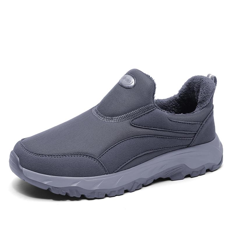 Fashion New Men Snow Boots Waterproof Men's Ankle Boots Winter Work Shoes Keep Warm Fur Men Shoes Outdoor Walking Footwear  Plush Shoes