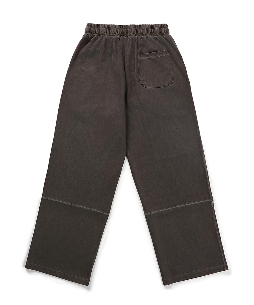 GAKKAI UNIONS Cut-Out Pigment Wide Sweatpants Brown