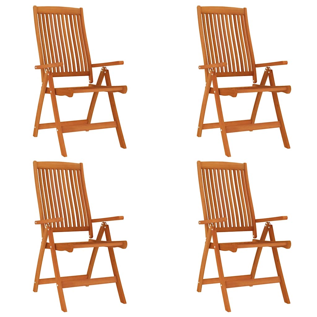 vidaXL Klappstühle, 4 Stück, Massivholz Eukalyptus